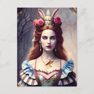 Alice the Rabbit Queen Postcard