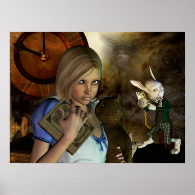 Alice & The White Rabbit Print (Front)
