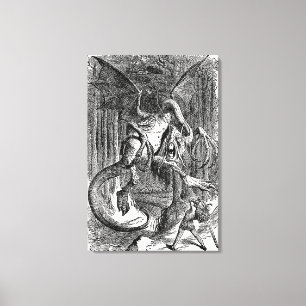 Alice Through the Looking Glass - The Jabberwocky Canvas Print