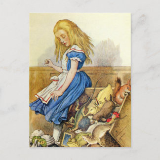 Alice Tips the Jury Box at Knave of Hearts Trial Postcard