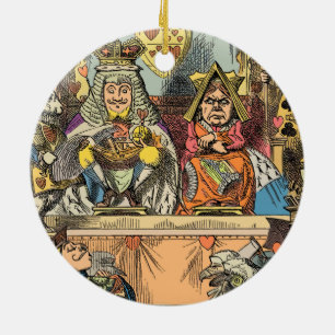 Alice Trial of the Knave of Hearts Vintage  Ceramic Tree Decoration