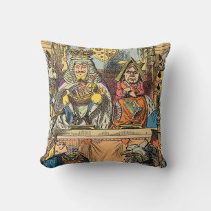 Alice Trial of the Knave of Hearts Vintage  Cushion