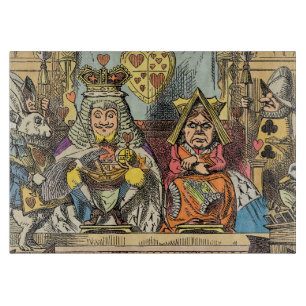 Alice Trial of the Knave of Hearts Vintage  Cutting Board