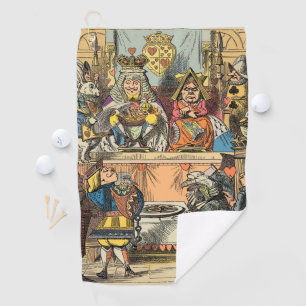 Alice Trial of the Knave of Hearts Vintage  Golf Towel