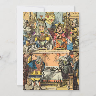 Alice Trial of the Knave of Hearts Vintage  Invitation