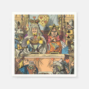 Alice Trial of the Knave of Hearts Vintage  Napkin
