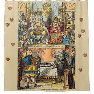Alice Trial of the Knave of Hearts Vintage  Shower Curtain