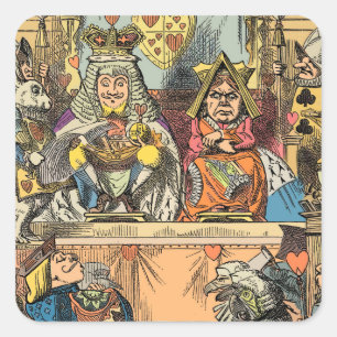 Alice Trial of the Knave of Hearts Vintage  Square Sticker