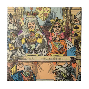 Alice Trial of the Knave of Hearts Vintage Tile