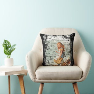 Alice Walrus Tea Cup Sixtieth Birthday Cushion