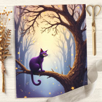 Alice Whimsical Cheshire Cat Tree Scrapbook Paper