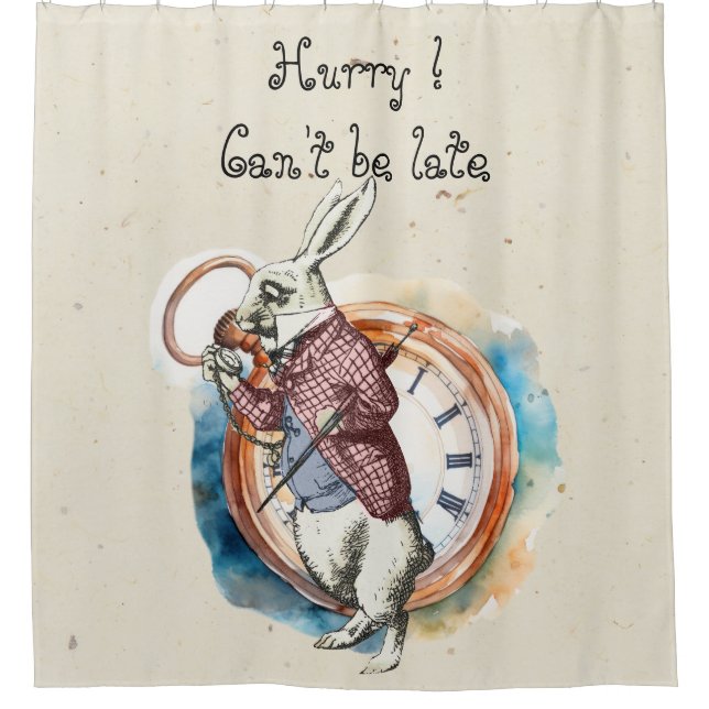 Alice - White Rabbit 1865 Shower Curtain (Front)