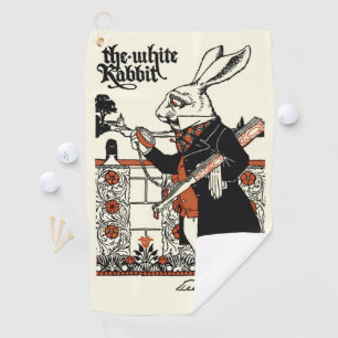 Alice White Rabbit Classic Wonderland  Golf Towel