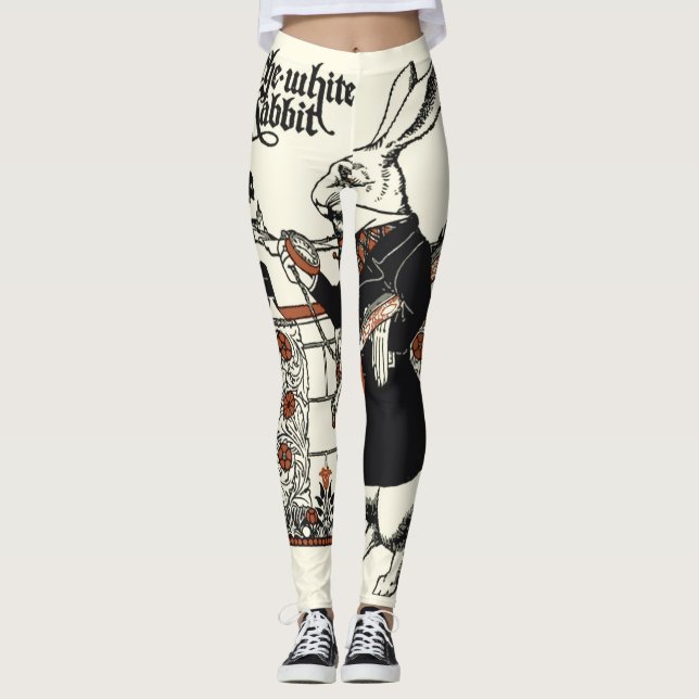Alice White Rabbit Classic Wonderland  Leggings (Front)