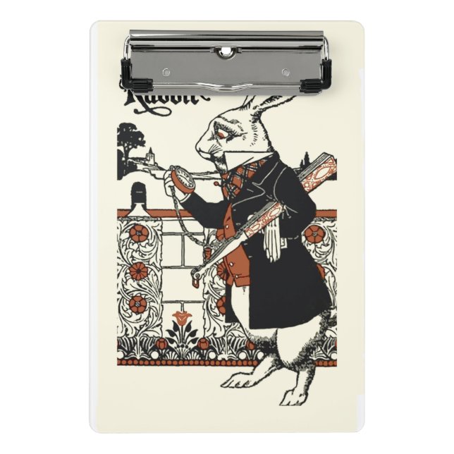 Alice White Rabbit Classic Wonderland  Mini Clipboard (Front)