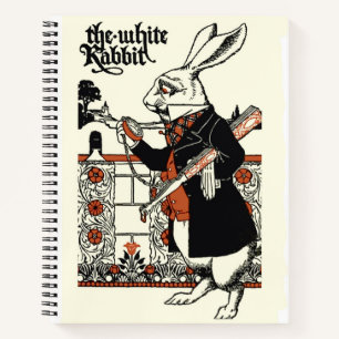 Alice White Rabbit Classic Wonderland  Notebook