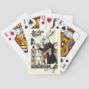 Alice White Rabbit Classic Wonderland  Playing Cards