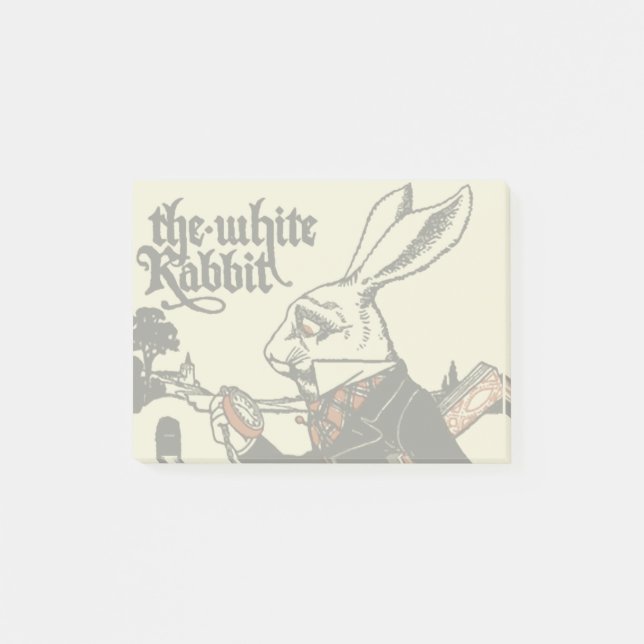 Alice White Rabbit Classic Wonderland  Post-it Notes (Front)