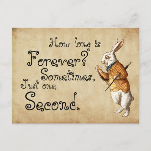 Alice - White Rabbit - How Long is Forever? Postcard