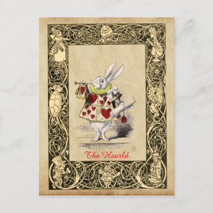 Alice - White Rabbit - The Herald 1865 Postcard