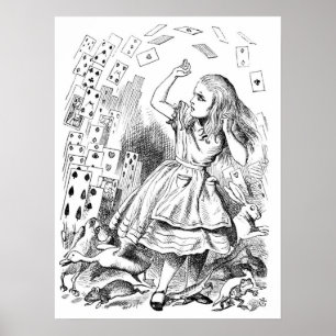 Alice with Cards Poster