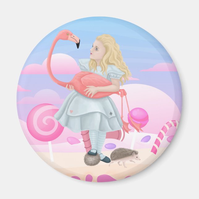 Alice with flamingo magnet (Front)