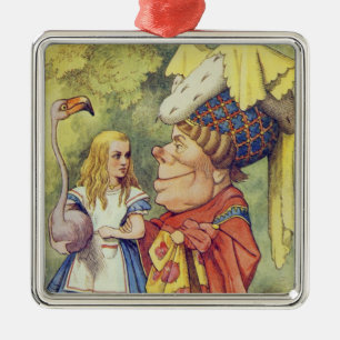 Alice with the Duchess Metal Tree Decoration