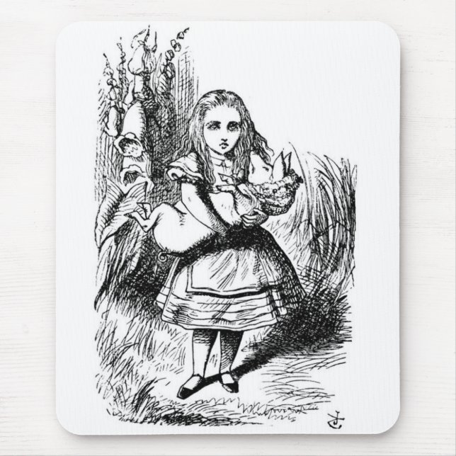 Alice with the Pig Mouse Pad (Front)