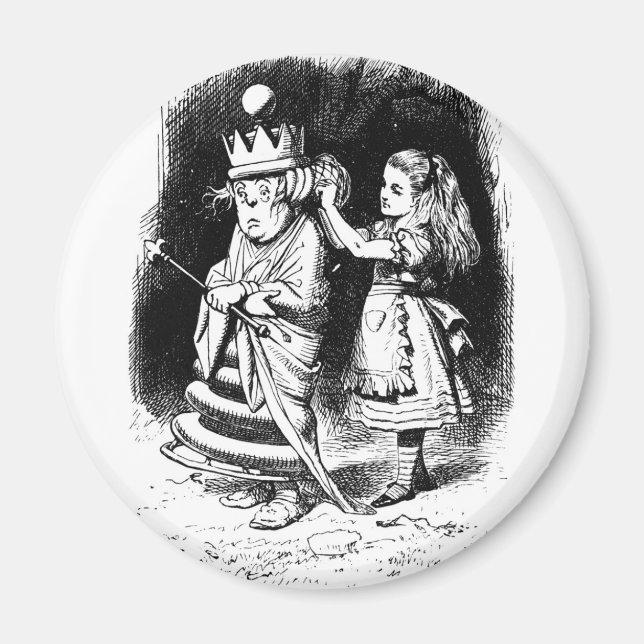 Alice with the White Queen Magnet (Front)