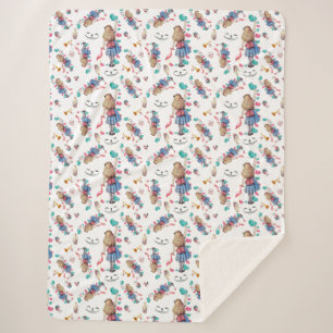 Alice Wonderland Adventures Throw Blanket