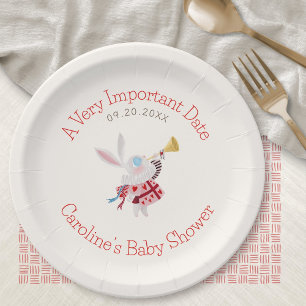 Alice Wonderland Birthday Shower Paper Plate