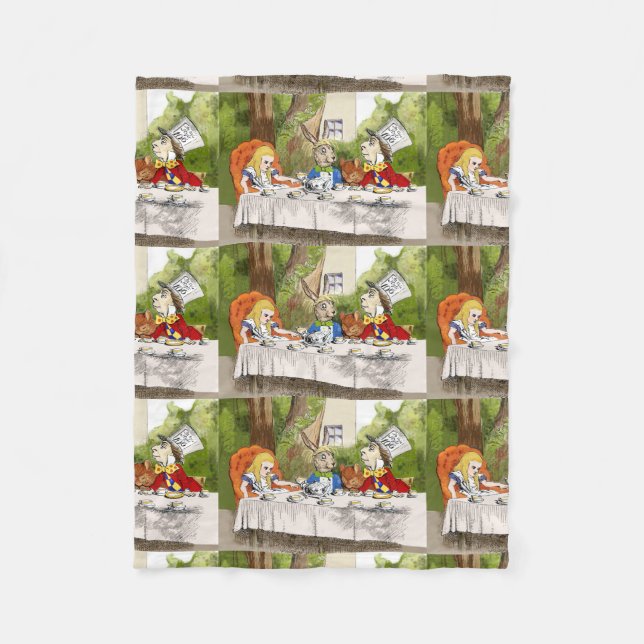 Alice's Adventures in Wonderland Fleece Blanket (Front)