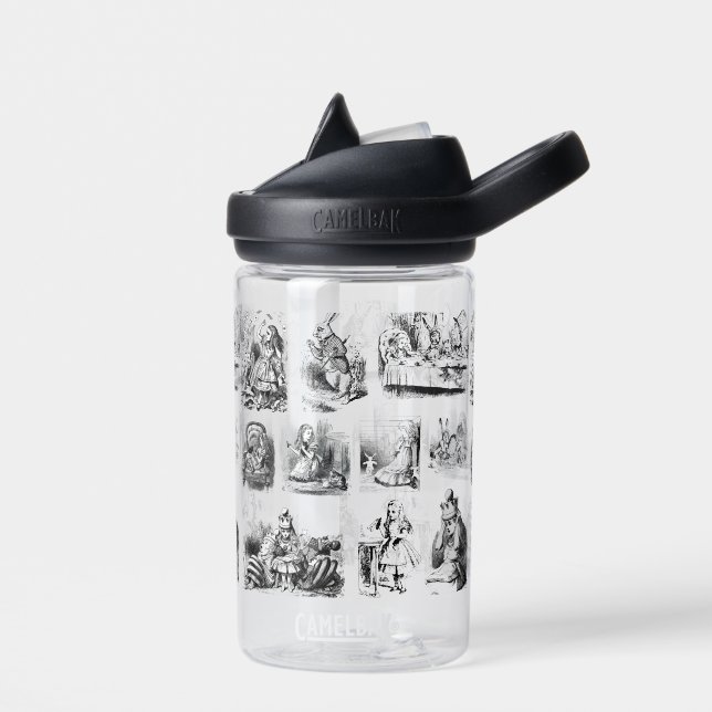 Alice's Adventures in Wonderland Pattern Water Bottle (Left)