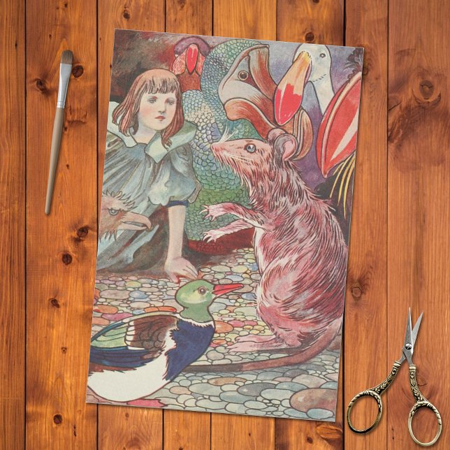 Alice's Adventures in Wonderland Vintage Mouse Tissue Paper (Creator Uploaded)