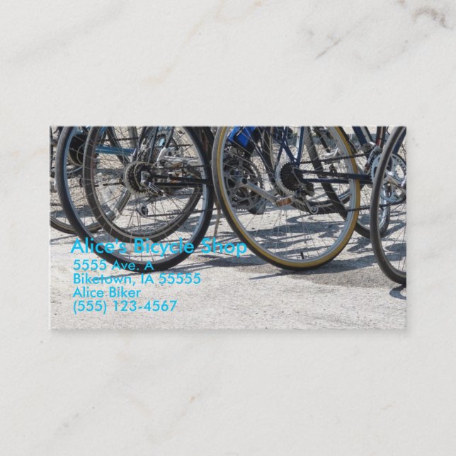 Alice's Bicycle Shop Business Card (Front)