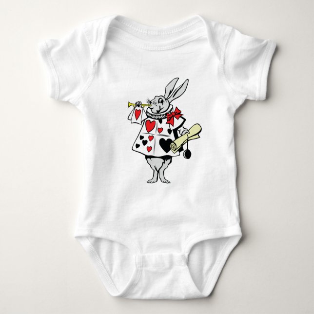 Alice's Rabbit Baby Bodysuit (Front)