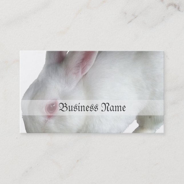 Alice's rabbit business card (Front)