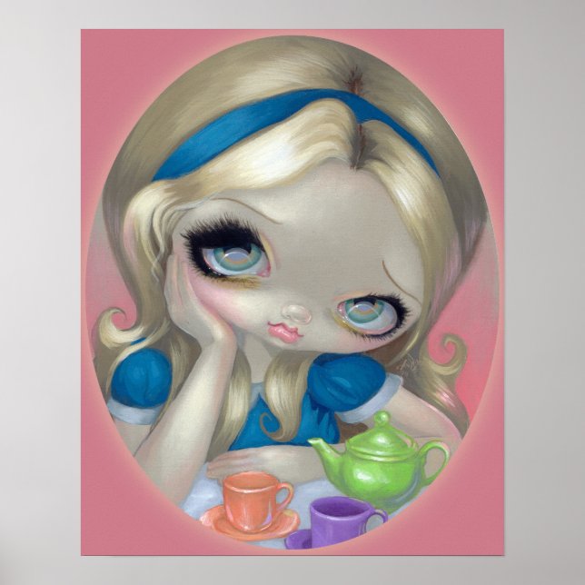 Alice's Tea Party ART PRINT Alice in Wonderland (Front)