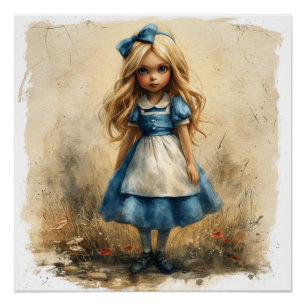 Alice's Whirlwind Odyssey: Wonderland Whimsy Poster