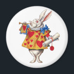 ALICE'S WHITE RABBIT IN WONDERLAND MAGNET<br><div class="desc">The White Rabbit from Alice in Wonderland makes a celebrated appearance.  Charming!</div>