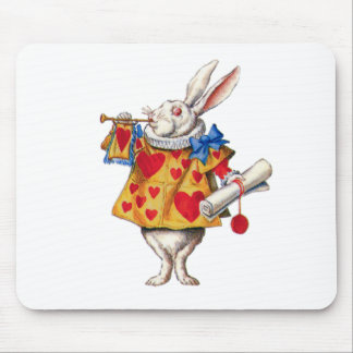 ALICE'S WHITE RABBIT IN WONDERLAND MOUSE PAD