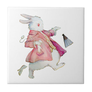 Alice's White Rabbit in Wonderland Tile