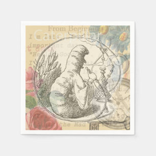 Alice's Wonderland Caterpillar: Original Tenniel  Napkin