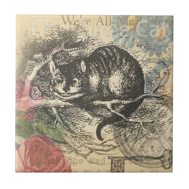 Alice's Wonderland Caterpillar: Original Tenniel  Tile (Front)