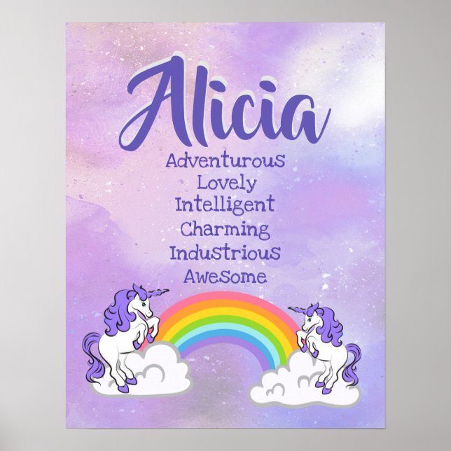 Alicia Name Poster (Front)