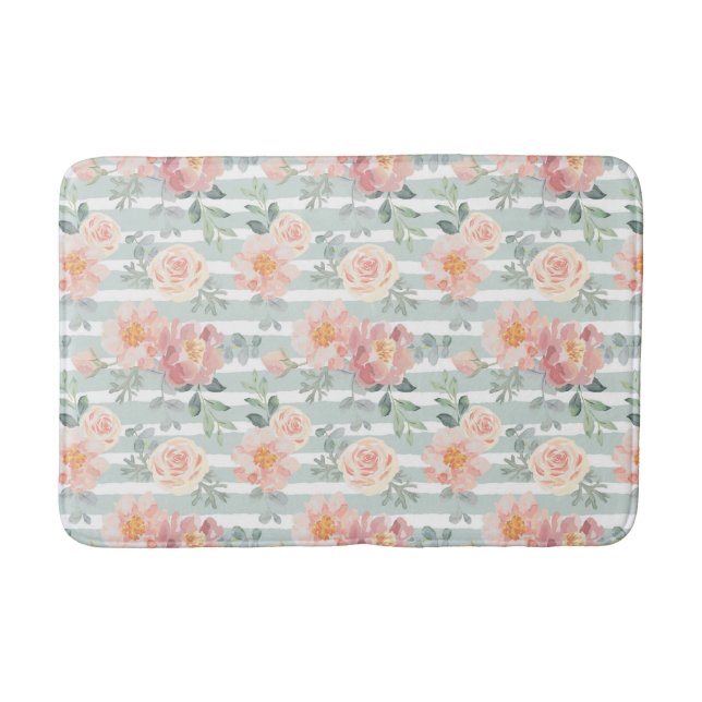 Alicia Rose Stripe Pattern Bath Mat (Front)