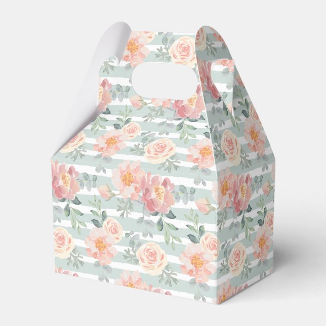 Alicia Rose Stripe Pattern Favour Box (Front Side)