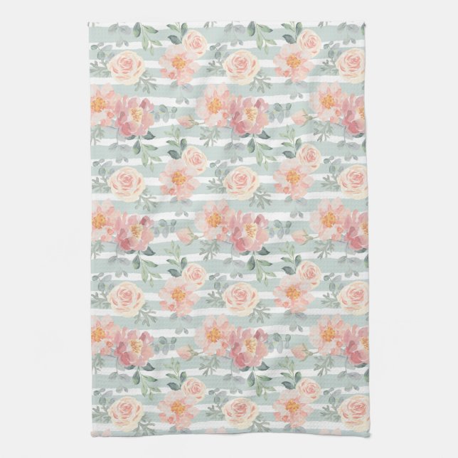 Alicia Rose Stripe Pattern Tea Towel (Vertical)