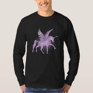 Alicorn Pegasus Watercolor Fantasy Mythical Mystic T-Shirt