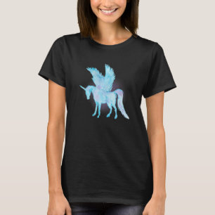Alicorn Pegasus Watercolor Fantasy Mythical Mystic T-Shirt